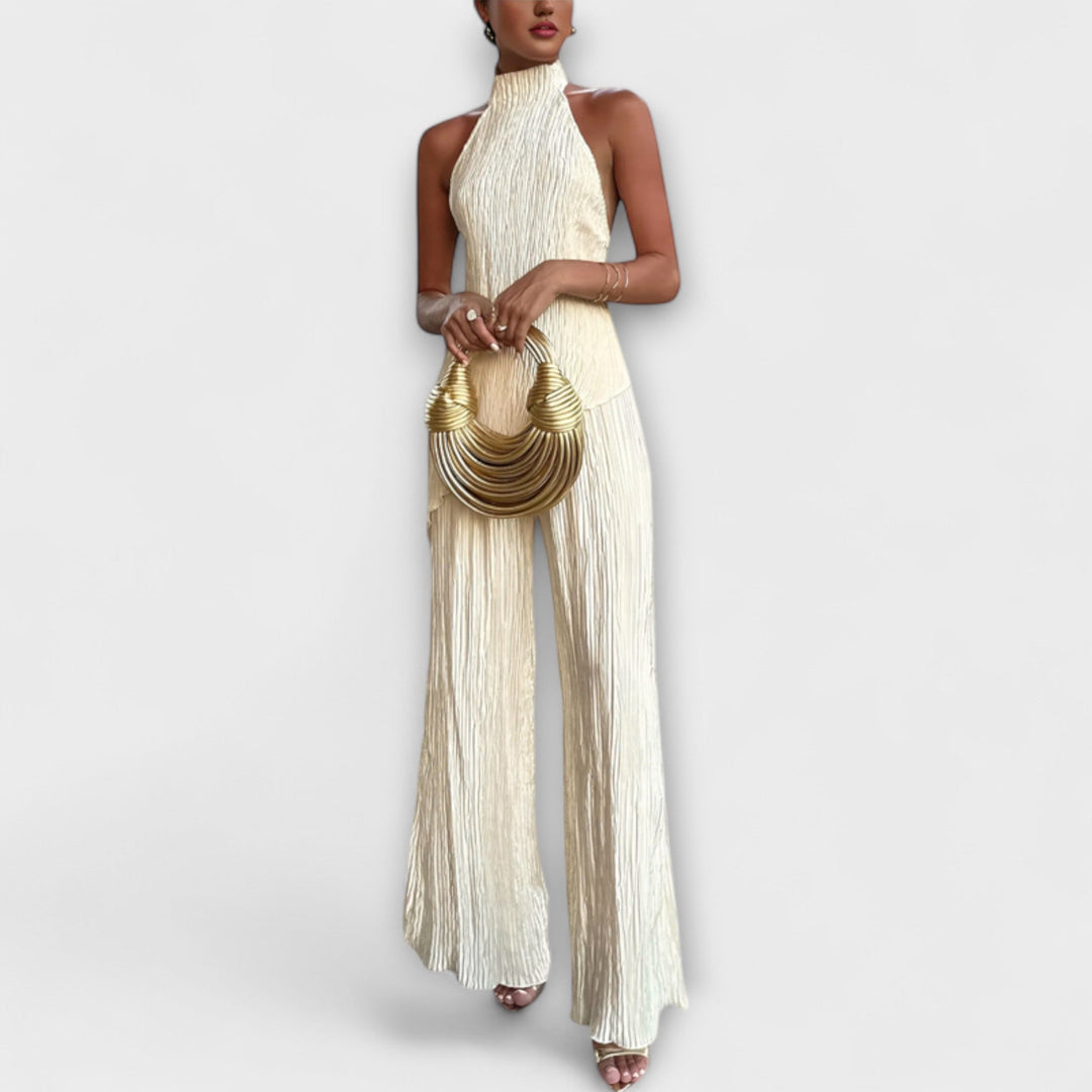 Sylvia | Elegantes plissiertes asymmetrisches Set