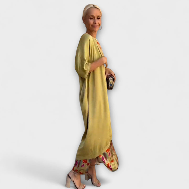 Anneliese | Maxikleid mit passendem Strickjacke