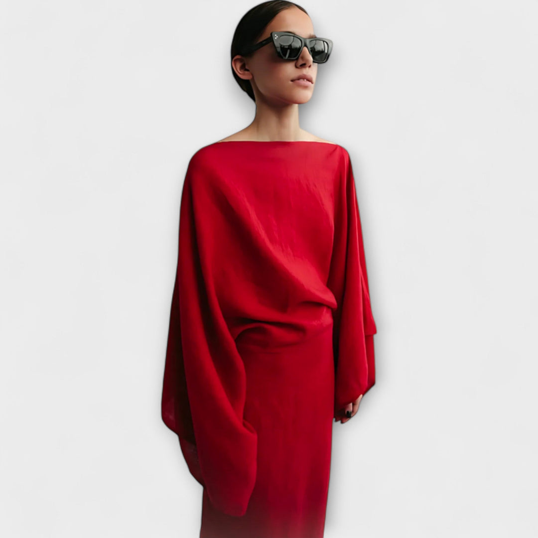 Merle | Kimono Kleid aus Leinen und Baumwolle