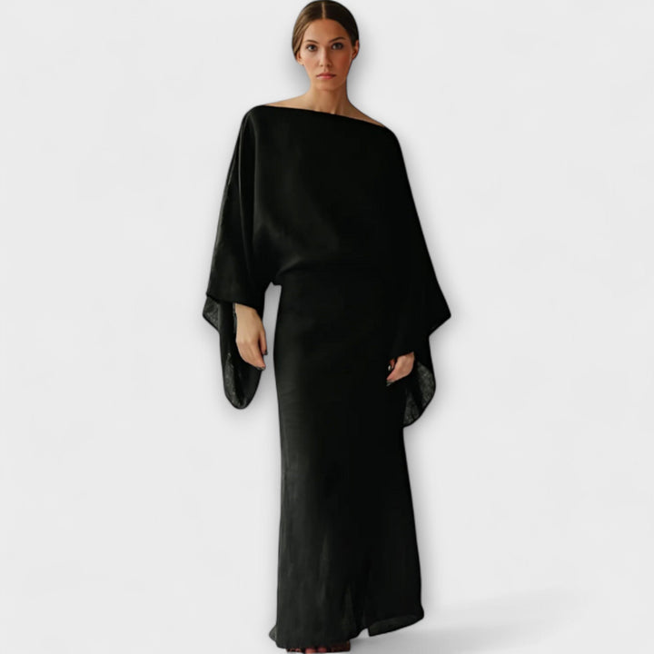 Merle | Kimono Kleid aus Leinen und Baumwolle