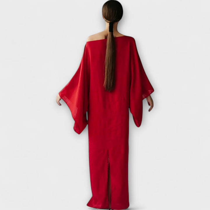 Merle | Kimono Kleid aus Leinen und Baumwolle