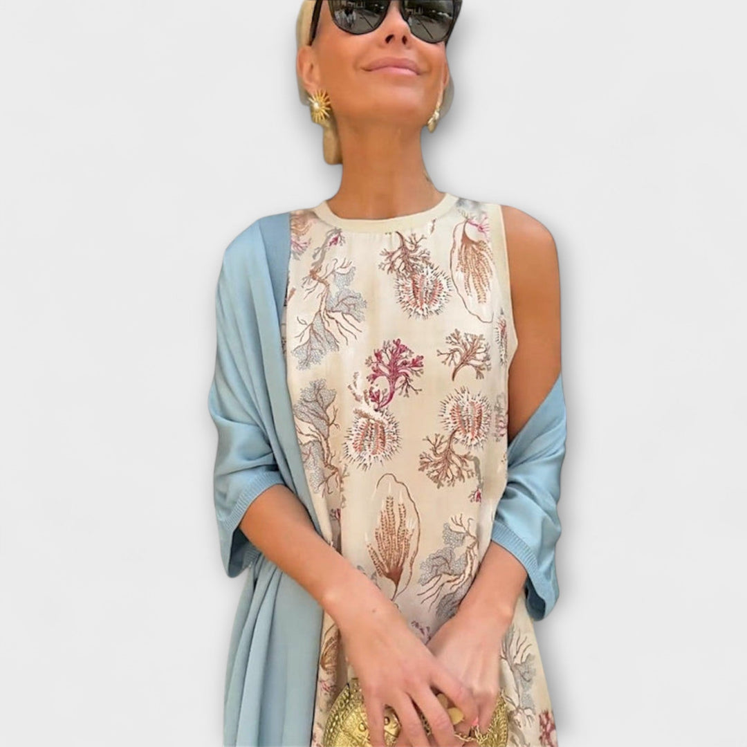 Anneliese | Maxikleid mit passendem Strickjacke