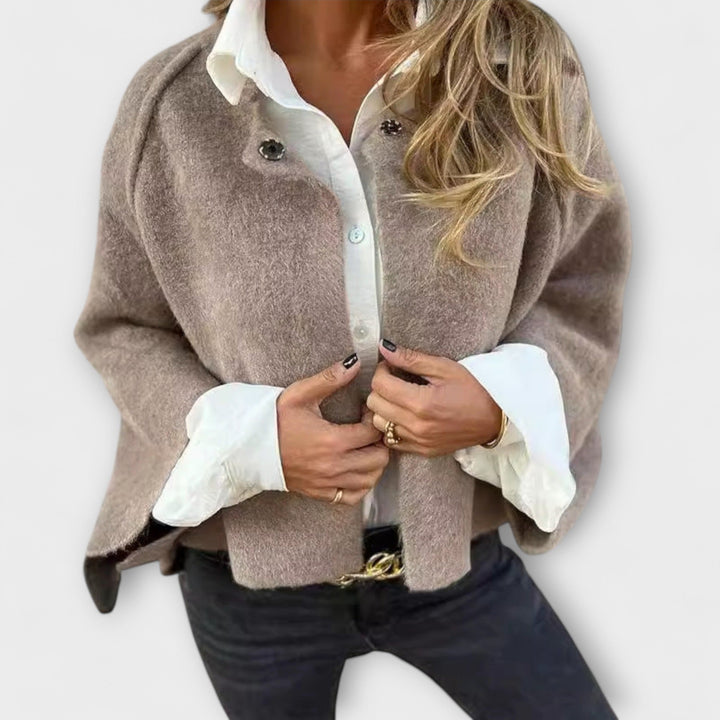 Vivien | Stylische Kurze Jacke mit Rundhalsausschnitt