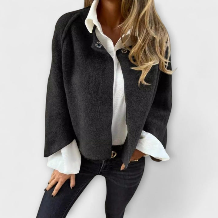 Vivien | Stylische Kurze Jacke mit Rundhalsausschnitt