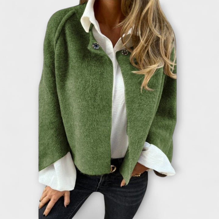 Vivien | Stylische Kurze Jacke mit Rundhalsausschnitt