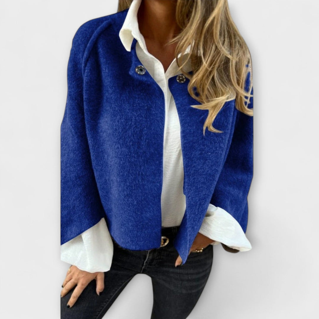 Vivien | Stylische Kurze Jacke mit Rundhalsausschnitt