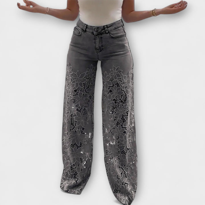 Marie | Trendige Spitzen-Patchwork-Jeans
