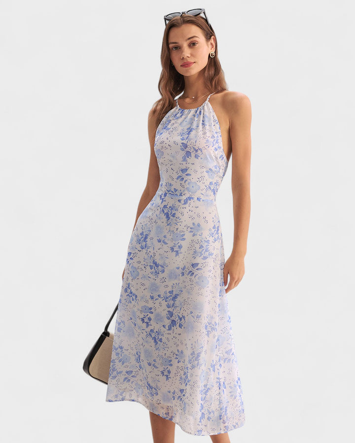 Anne-Sophie | Midikleid Blau floral
