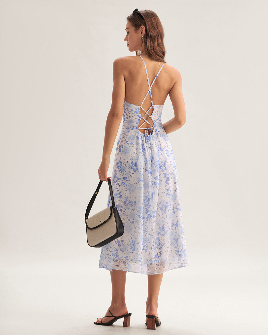 Anne-Sophie | Midikleid Blau floral