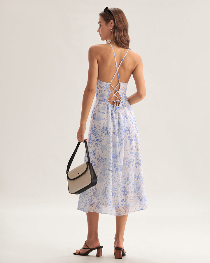 Anne-Sophie | Midikleid Blau floral